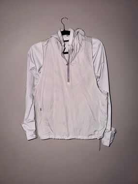 Athleta White Lightweight Utility Hooded Jacket